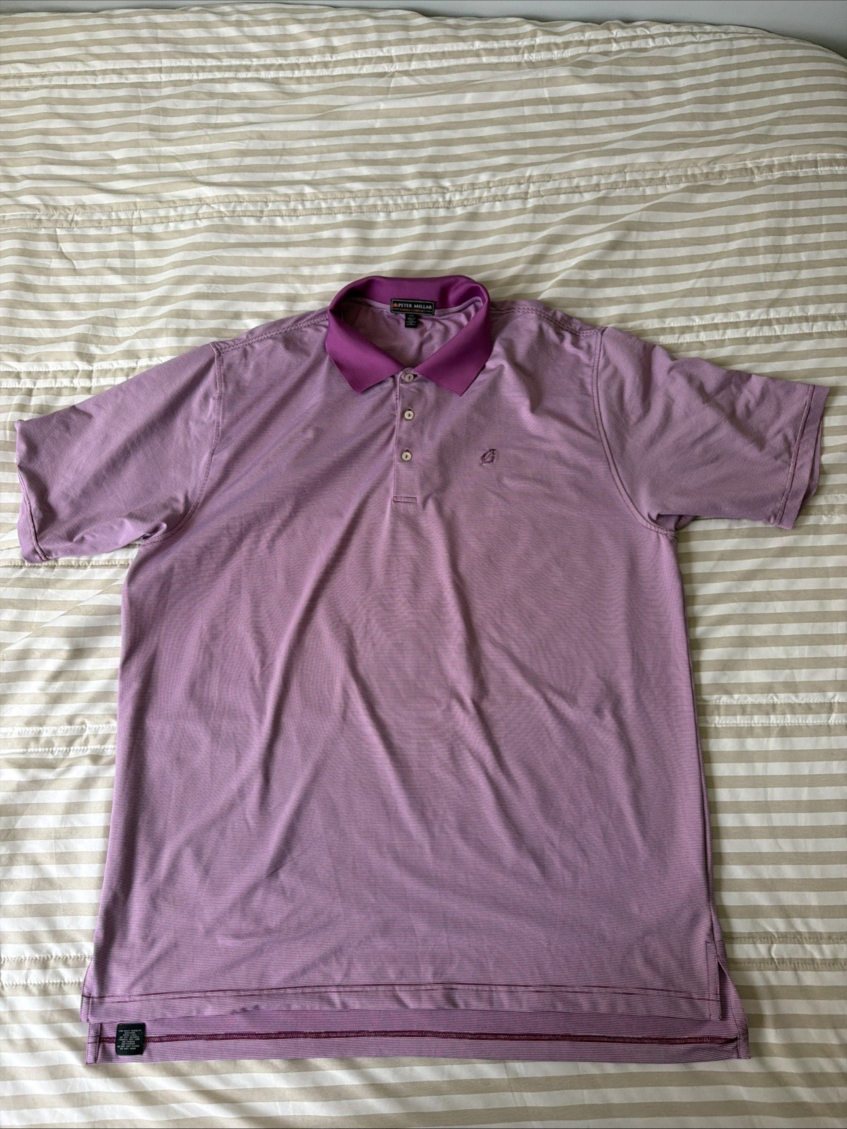 Peter Millar summer Comfort XXL Purple stripped Polo
