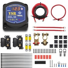Dual Battery Isolator Kit 12V 140amp, Voltage Sensitive Relay VSR, Smart...