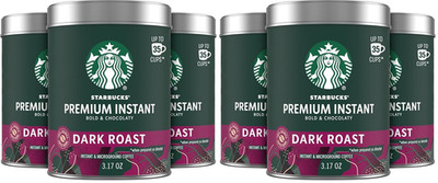 Dark Roast Instant Coffee, Arabica, 2 Pack of 3.17 Oz Tins