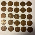 Lot of 25 1919-1958 P/D/S Lincoln Wheat Cent Laminated Planchet Mint Errors #3