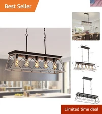 Classic Trapezoid Island Light - Farmhouse Dining Room Decor