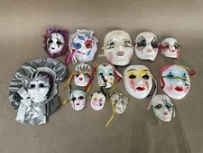 Ceramic Mask Set New Orleans Mardi Gras Style - 14 Masks