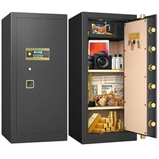 47.24''H Extra Large Safes Box with 2 Adjustable Shelf & Seperate Lock Box