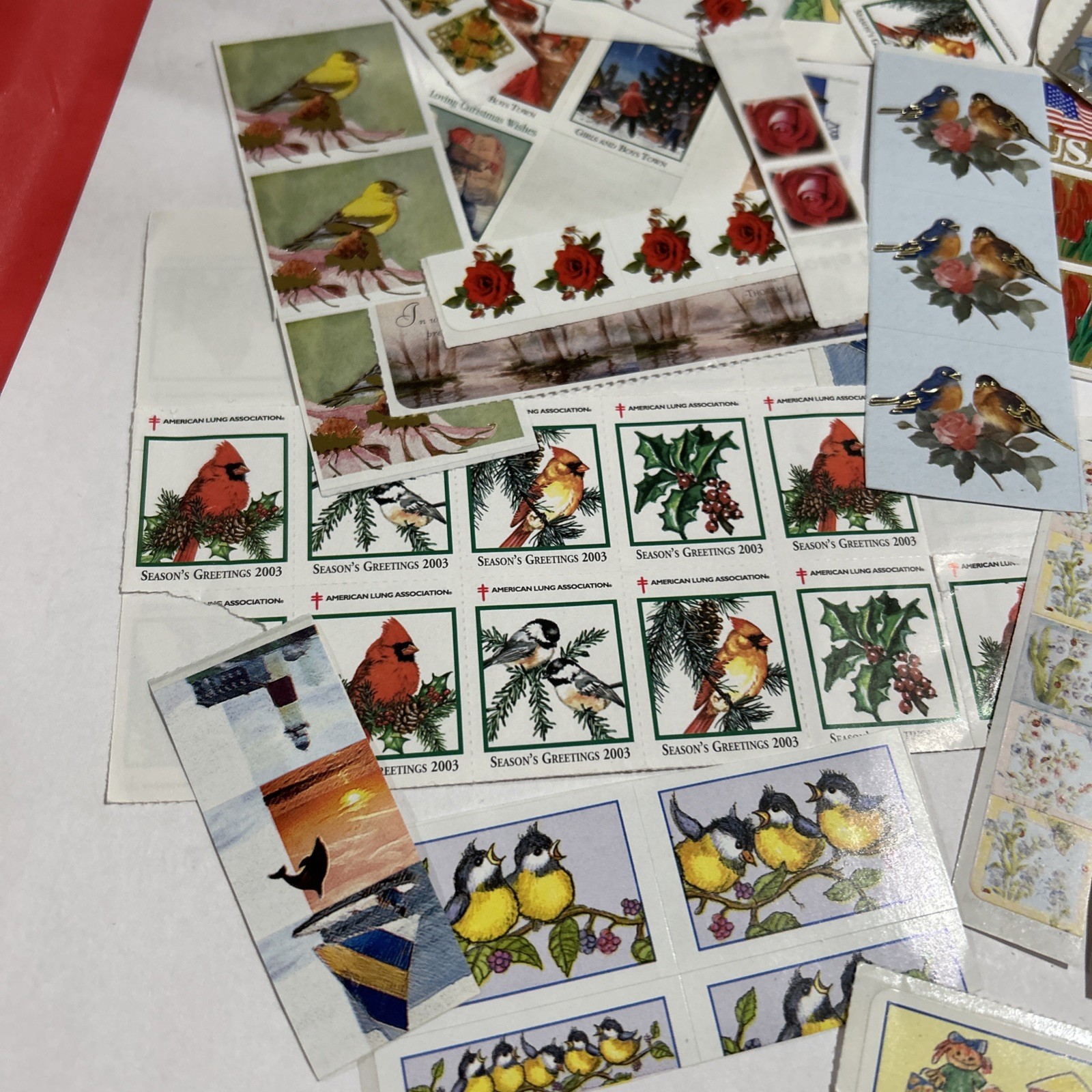 Huge Lot Easter Seals, WWF,   Stickers Stamps, Birds Flowers, Panda, Mini, Mail