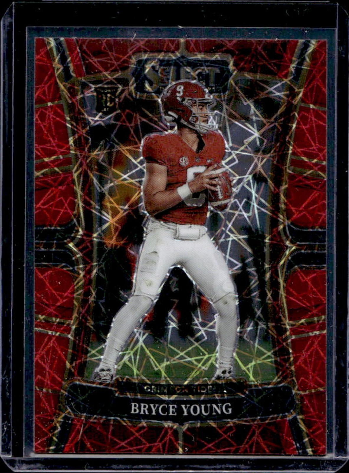 2023 Select Draft Picks Bryce Young Red Lazer Prizm RC #1 Crimson Tide