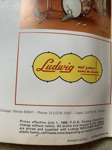 Ludwig Total Percussion 106 Page Catalog Number 67-1 Vintage - Picture 5 of 8