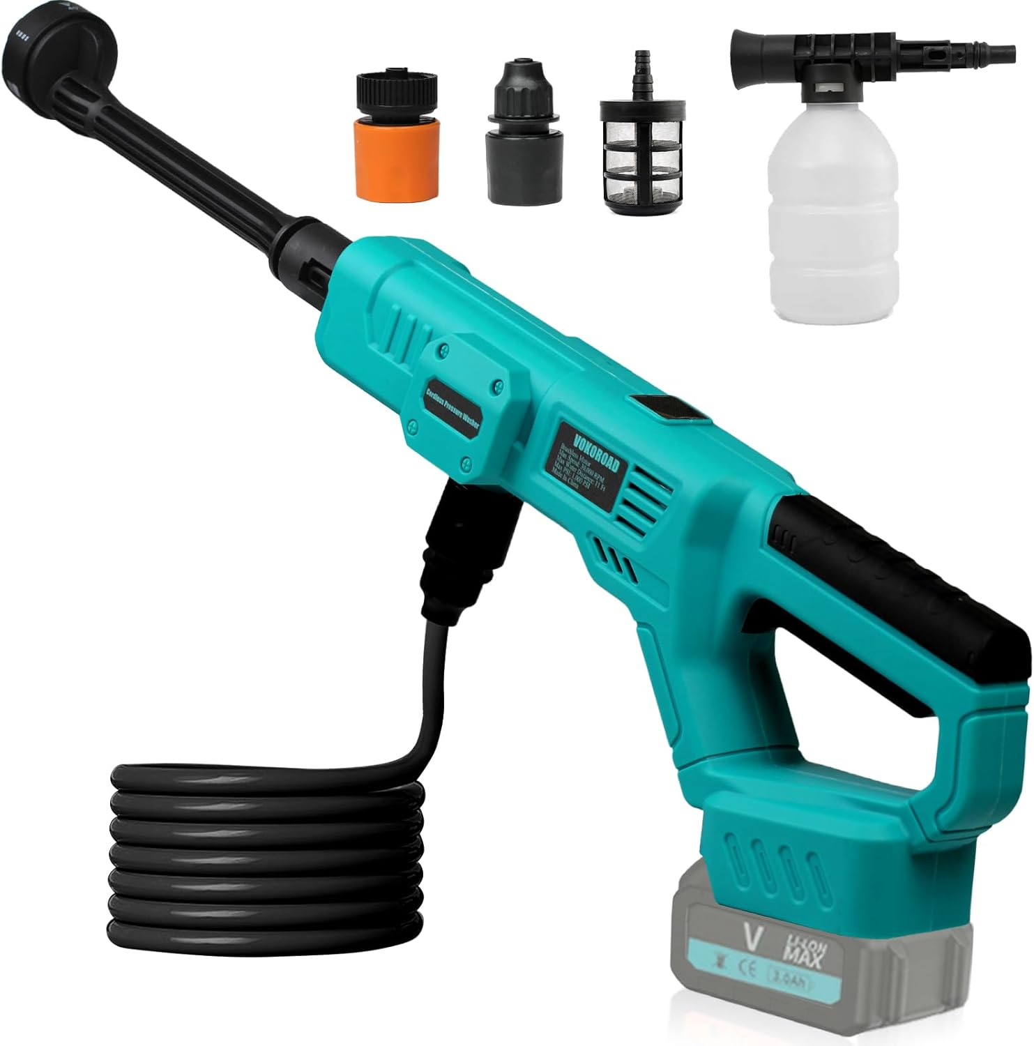 Cordless Pressure Washer for Makita 18V Battery, 1000PSI Portable Cordless Handh