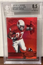 LARRY CENTERS BGS 8.5 1997 SKYBOX UNIVERSE #73 PRECIOUS METAL GEMS RED PMG /150