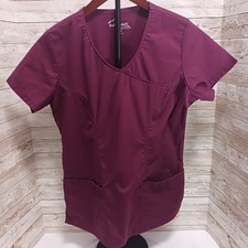 Butter-Soft Stretch Women's XS Wine Color Scrub Top