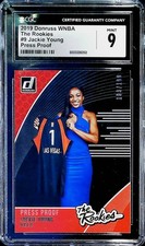 2019 Donruss WNBA Press Proof The Rookies #9 Jackie Young Aces CGC 9 Mint