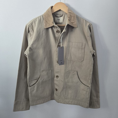 #ad #ad Folk Nelson Stone Cord Jacket Mens Small Stone Corduroy Collar Chore Coat NEW $49.97