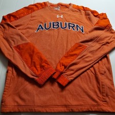 Under Armour UA Auburn Tigers Medium ColdGear Pullover Sweatshirt Mens Orange