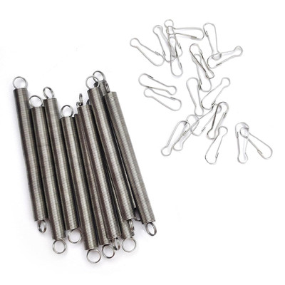10Pcs Extension Springs with Hook Ends,Small Extension Springs, Metal Spring Cli