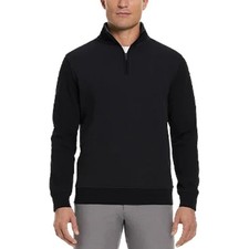 NWT Ted Baker Men's Textured 1/4 Zip Top in Black size Medium