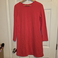 Lord & Taylor 424 Fifth Women's Medium Pink Coral Scuba Long Sleeve Sheath Dress
