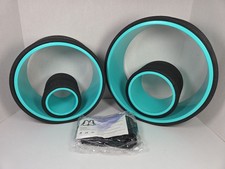 4 Pk Back Roller Wheel- Foam Padded Back Stretcher Wheel W/Posture Corrector/Bag