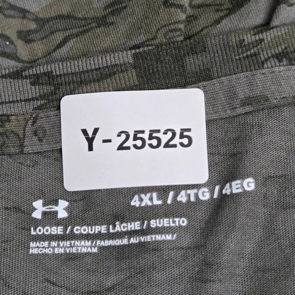 Under Armour Men Shirt 4XL Green Camouflage Gorpcore Logo Short Sleeve - Image 2 of 4