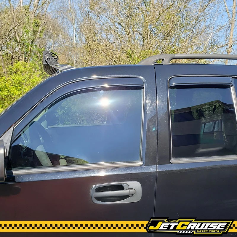 Se adapta a 02-07 Jeep Liberty en canal acrílico ventana visera lluvia protector solar deflector Foto 2 de 4