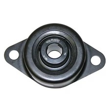 2 Holes, Rhombus Housing, Flange Mount Bearing, Radial Ball, 3/4 in Dia, Steel,