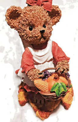 NEW Home Interiors Kuddles Korner Resin Bear November 2002 #11939 No Box