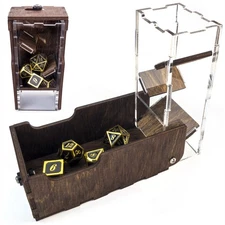 Micro Travel Portable Dice Tower and Dice Vault | Fits Standard Seven Set of ...