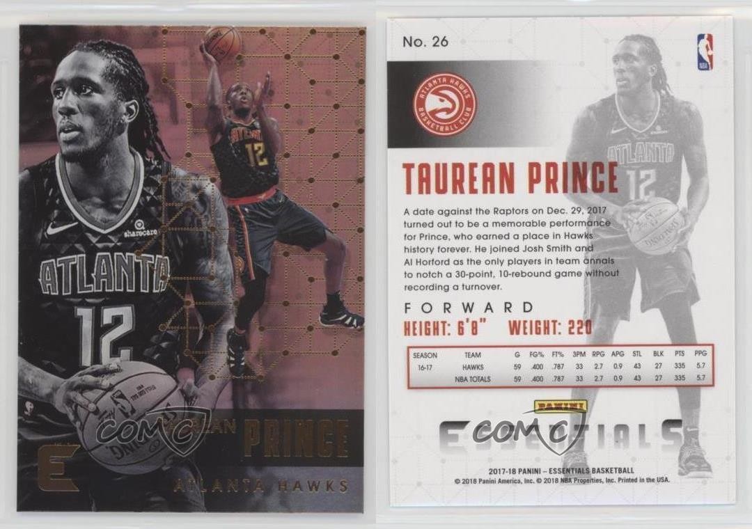 2017-18 Panini Essentials Retail Thin Stock Taurean Prince #26 0w8 thumbnail 3
