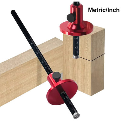 Wheel Marking Gauge Woodworking Scriber Wood Marking Tool Inch & MM Scale