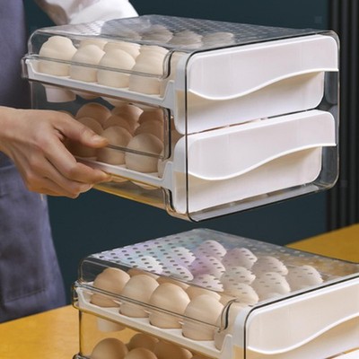 Double Layer Egg Container Support Large Capacity 40 Grid für