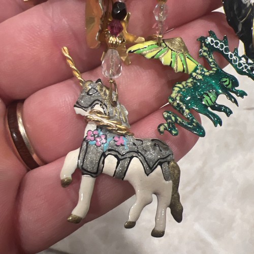 Lunch At The Ritz Enchanted Castle Clip On Earrings RARE - Picture 12 of 17