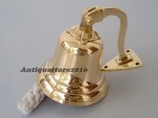 VINTAGE NAUTICAL DECOR US NAVY BRASS BELL SHIP BELL REPLICA BELL DINNER BELL