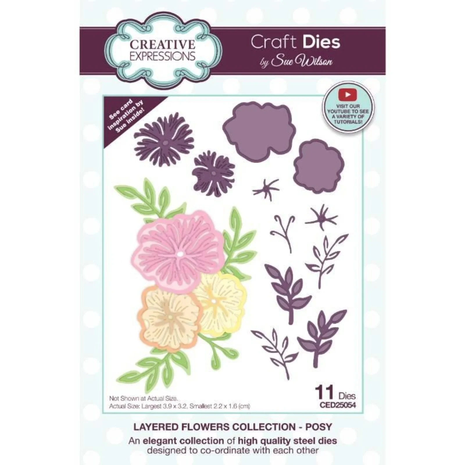 Creative Expressions Metal Layered Dies Sue Wilson Collection Posy CED25054