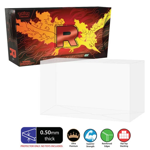 Protectors for POKEMON TCG Team Rocket's Moltres ex Ultra-Premium Collection Box