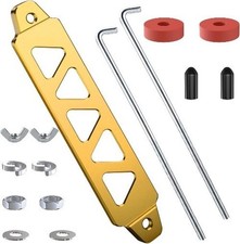 Battery Hold Down Kit, Aluminum Alloy Battry Tie Down Mount Brack Color: Gold