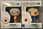 NEW SET Funko Pop! Television The Golden Girls Sophia #329 & Rose #328 Figures