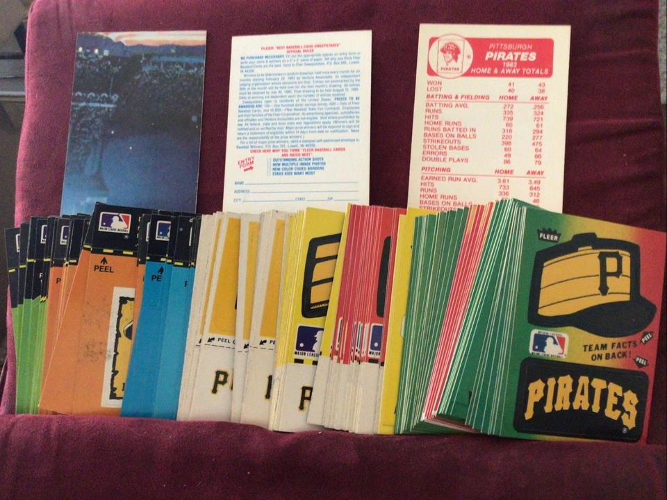Lot Of 135- Fleer Baseball Stickers Seattle- Pittsburgh Pirates - Image 2 of 2