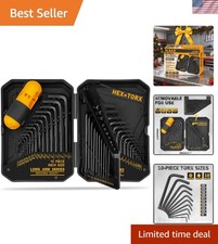 Hex Key Allen Wrench Set: 41-Piece Hex and Torx Key Set with Torque Handle, S...