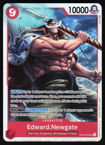 Edward.Newgate (004) OP02-004 One Piece Paramount War SR Foil NM