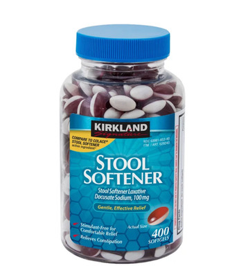 Kirkland Signature Stool Softener 100mg Docusate Sodium 400 Softgels New