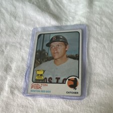Topps 1973 Carlton Fisk Boston Red Sox MLB All-Star Rookie Baseball Card #193. rookie card picture
