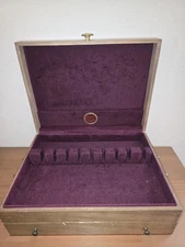 Vintage Naken Tarnish Proof Silverware Chest Wood Box Dovetail One Drawer