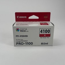 Canon PFI-4100 R Red Ink Cartridge Genuine OEM PRO-1100 80ml New