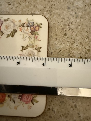 Juego De 6 Posavasos De Colección Pimpernel Hecho En Inglaterra Acabado Floral De Luxe 4x4 - Imagen 2 de 8