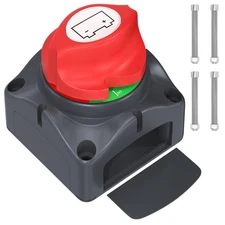 Joinfworld Battery Disconnect Switch 12V-48V Waterproof Marine Battery Cut Of...
