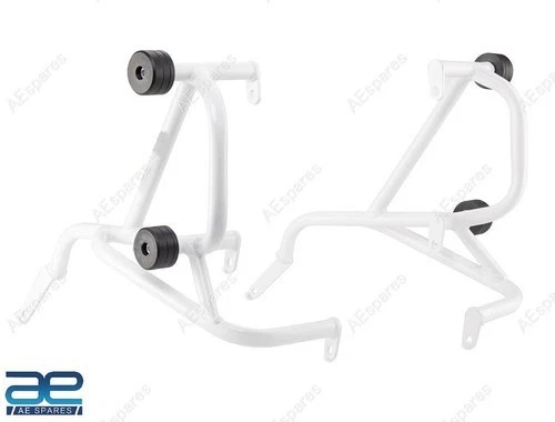 Engine Crash Guard With Sliders White For Triumph Speed 400 Scrambler 400 X