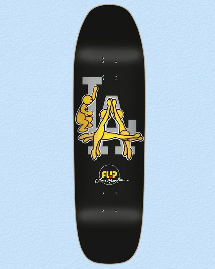 RARE Flip Lance Mountain LMLA Los Angeles LA Doughboy Black 9.0 Skateboard Deck