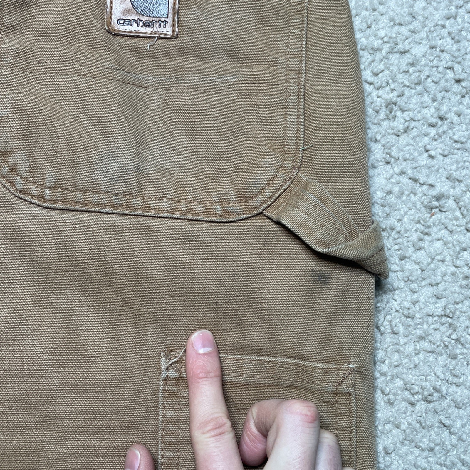 Carhartt B157 Pants Mens 32x30 Double Knee Brown Insulated Sherpa Work thumbnail 18