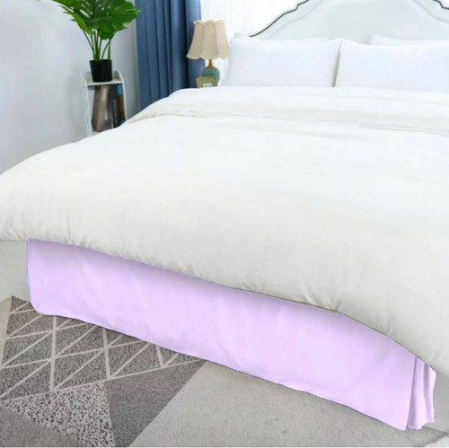Premium Pleated Solid Bed Skirt Dust Ruffle Luxury Microfiber 15" Tailored Drop - Picture 71 of 101