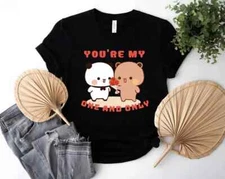 Valentine gift for Couple, Cute Bubu Dudu - Panda bear Tee, Valentine heart T-Sh