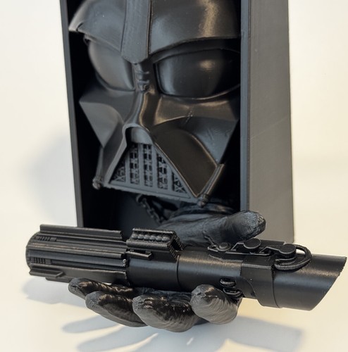 Darth Vader Book Nook with Light Saber Star Wars Inspired Bookshelf Model Black - Picture 5 of 5