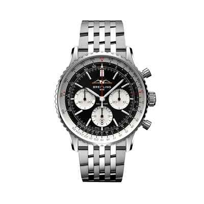 Breitling Navitimer B01  Chronograph 43 Black Dial Watch AB0138211B1A1